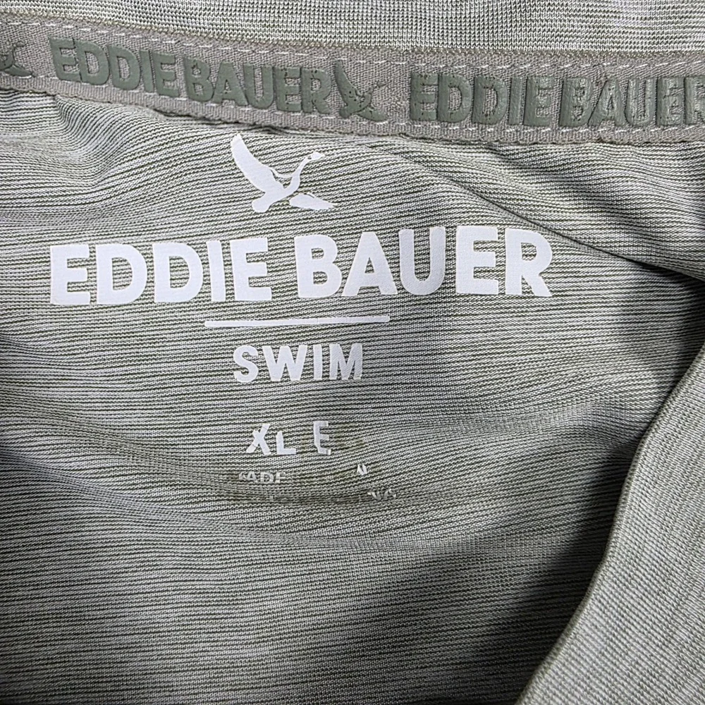 Eddie‎ Bauer Rash Guard Mens Extra Large Gray Long Sleeve Swim Shirt